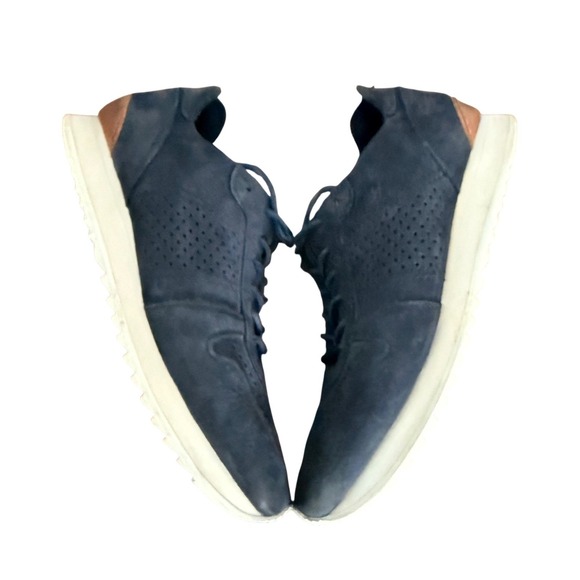 Frye Other - Frye Mens Black Kim‎ Runner Perforated Leather Low Top Sneakers Shoes Size 9.5